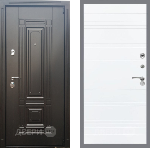 Входная металлическая Дверь Рекс (REX) 9 Line Силк Сноу в Протвино