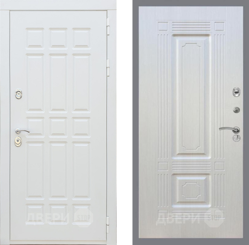 Входная металлическая Дверь Рекс (REX) 8 Силк Сноу FL-2 Лиственница беж в Протвино