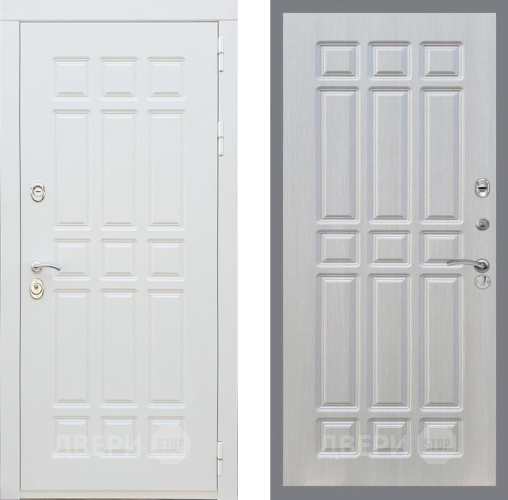 Входная металлическая Дверь Рекс (REX) 8 Силк Сноу FL-33 Лиственница беж в Протвино