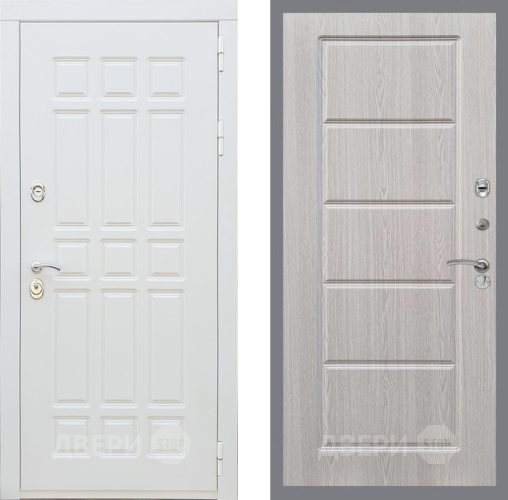 Входная металлическая Дверь Рекс (REX) 8 Силк Сноу FL-39 Беленый дуб в Протвино