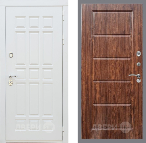 Входная металлическая Дверь Рекс (REX) 8 Силк Сноу FL-39 орех тисненый в Протвино