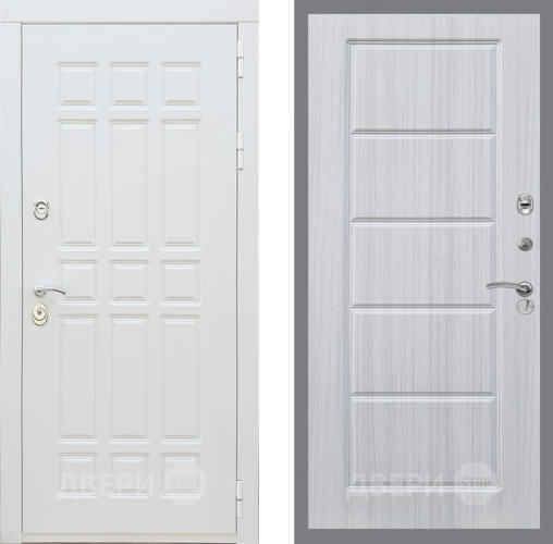 Входная металлическая Дверь Рекс (REX) 8 Силк Сноу FL-39 Сандал белый в Протвино