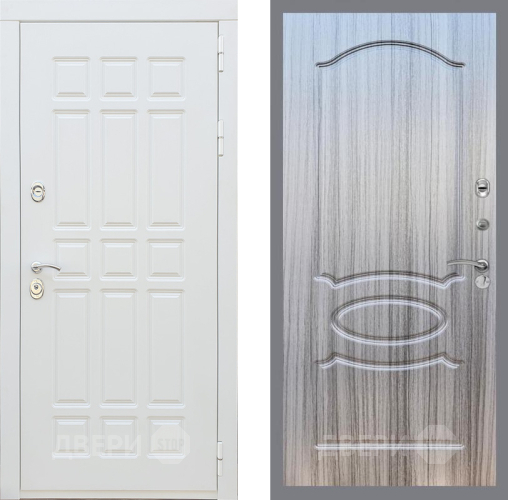 Входная металлическая Дверь Рекс (REX) 8 Силк Сноу FL-128 Сандал грей в Протвино