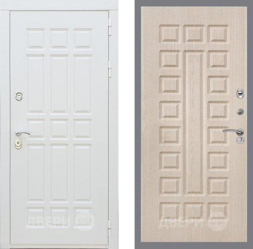 Входная металлическая Дверь Рекс (REX) 8 Силк Сноу FL-183 Беленый дуб в Протвино