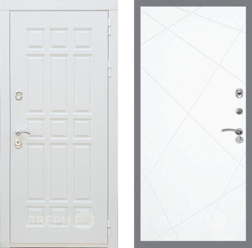 Входная металлическая Дверь Рекс (REX) 8 Силк Сноу FL-291 Силк Сноу в Протвино