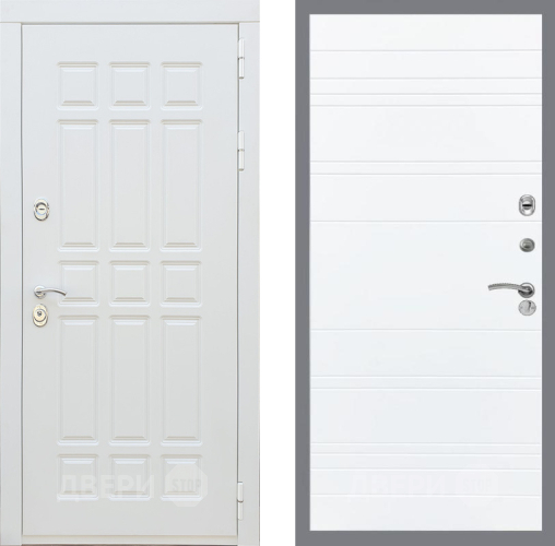 Входная металлическая Дверь Рекс (REX) 8 Силк Сноу Line Силк Сноу в Протвино
