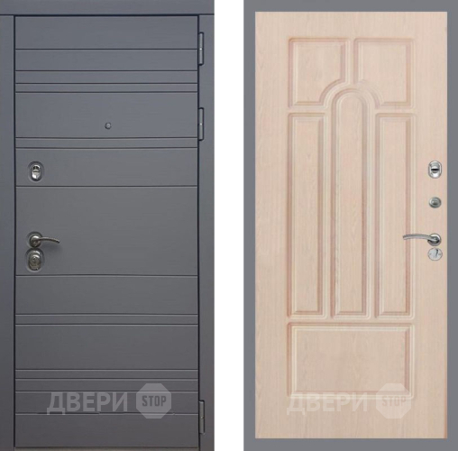 Входная металлическая Дверь Рекс (REX) 14 силк титан FL-58 Беленый дуб в Протвино