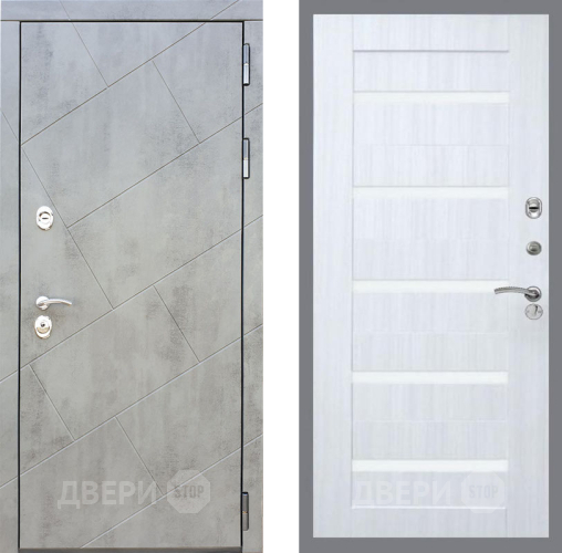 Входная металлическая Дверь Рекс (REX) 22 СБ-14 стекло белое Сандал белый в Протвино