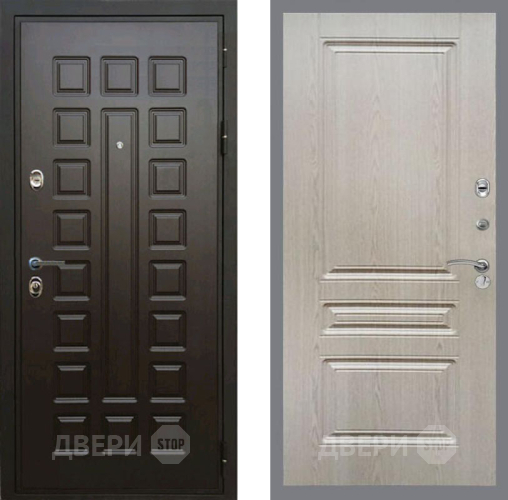 Входная металлическая Дверь Рекс (REX) Премиум 3к FL-243 Беленый дуб в Протвино