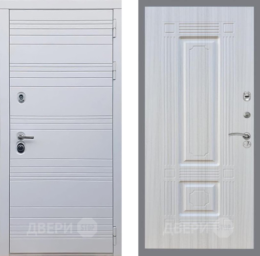 Входная металлическая Дверь Рекс (REX) 14 Силк Сноу FL-2 Сандал белый в Протвино