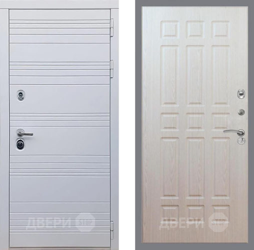 Входная металлическая Дверь Рекс (REX) 14 Силк Сноу FL-33 Беленый дуб в Протвино