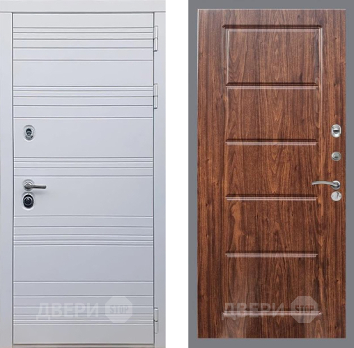 Входная металлическая Дверь Рекс (REX) 14 Силк Сноу FL-39 орех тисненый в Протвино