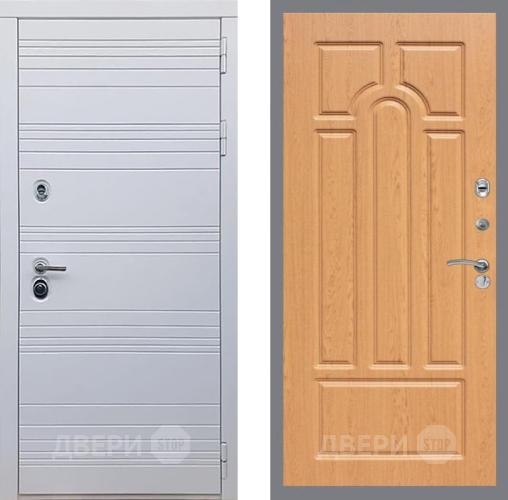 Входная металлическая Дверь Рекс (REX) 14 Силк Сноу FL-58 Дуб в Протвино