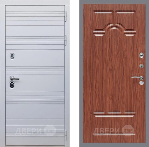 Входная металлическая Дверь Рекс (REX) 14 Силк Сноу FL-58 орех тисненый в Протвино