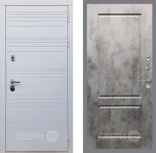 Входная металлическая Дверь Рекс (REX) 14 Силк Сноу FL-117 Бетон темный в Протвино
