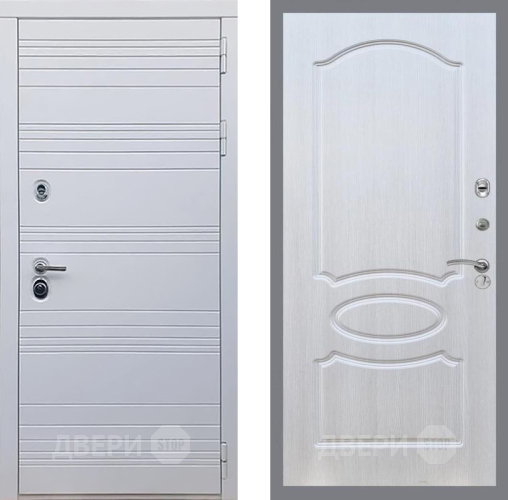 Входная металлическая Дверь Рекс (REX) 14 Силк Сноу FL-128 Лиственница беж в Протвино