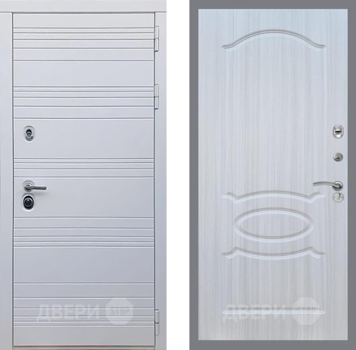 Входная металлическая Дверь Рекс (REX) 14 Силк Сноу FL-128 Сандал белый в Протвино