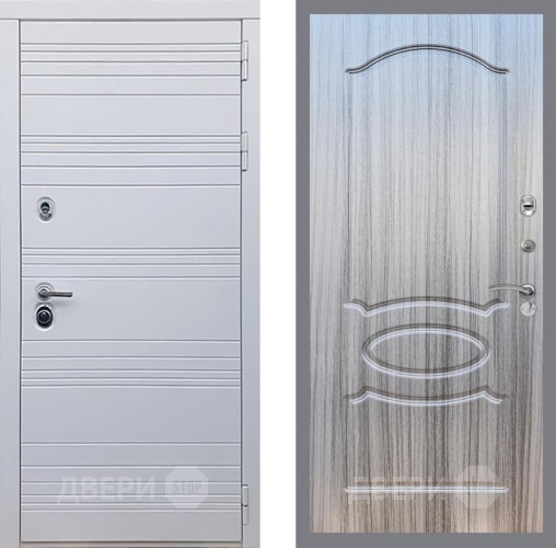 Входная металлическая Дверь Рекс (REX) 14 Силк Сноу FL-128 Сандал грей в Протвино