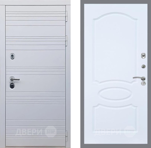 Входная металлическая Дверь Рекс (REX) 14 Силк Сноу FL-128 Силк Сноу в Протвино