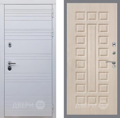 Входная металлическая Дверь Рекс (REX) 14 Силк Сноу FL-183 Беленый дуб в Протвино