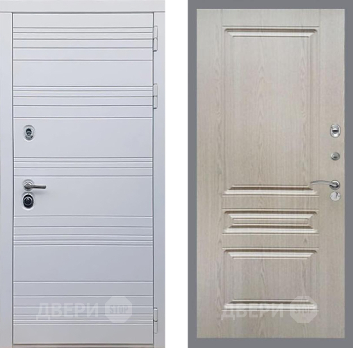 Входная металлическая Дверь Рекс (REX) 14 Силк Сноу FL-243 Беленый дуб в Протвино