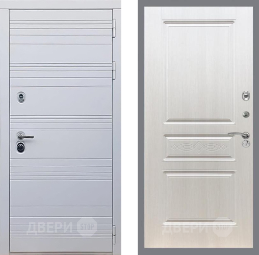 Входная металлическая Дверь Рекс (REX) 14 Силк Сноу FL-243 Лиственница беж в Протвино