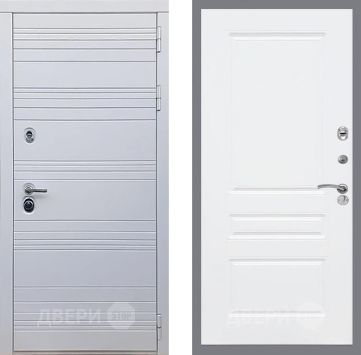 Входная металлическая Дверь Рекс (REX) 14 Силк Сноу FL-243 Силк Сноу в Протвино