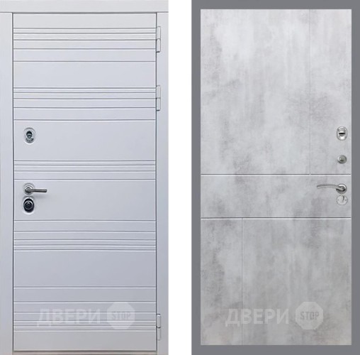 Входная металлическая Дверь Рекс (REX) 14 Силк Сноу FL-290 Бетон светлый в Протвино