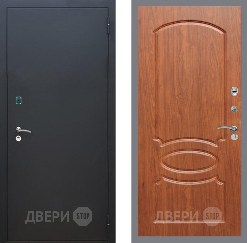 Входная металлическая Дверь Рекс (REX) 1A Черный Муар FL-128 Морёная берёза в Протвино