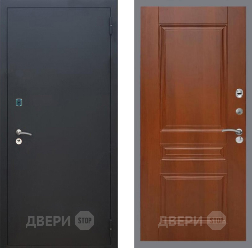 Входная металлическая Дверь Рекс (REX) 1A Черный Муар FL-243 Итальянский орех в Протвино
