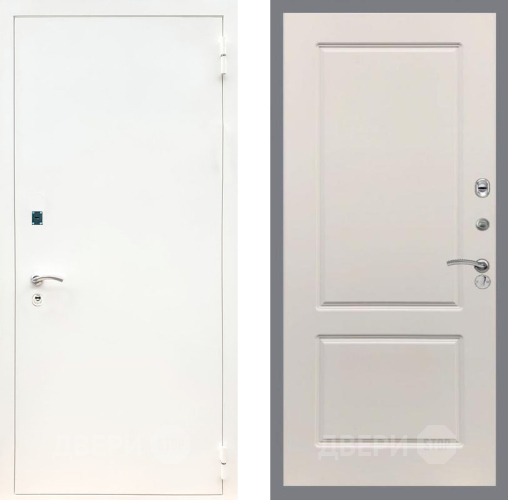 Входная металлическая Дверь Рекс (REX) 1А Белая шагрень FL-117 Шампань в Протвино