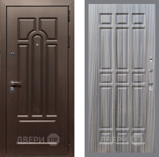 Входная металлическая Дверь Рекс (REX) Эврика FL-33 Сандал грей в Протвино