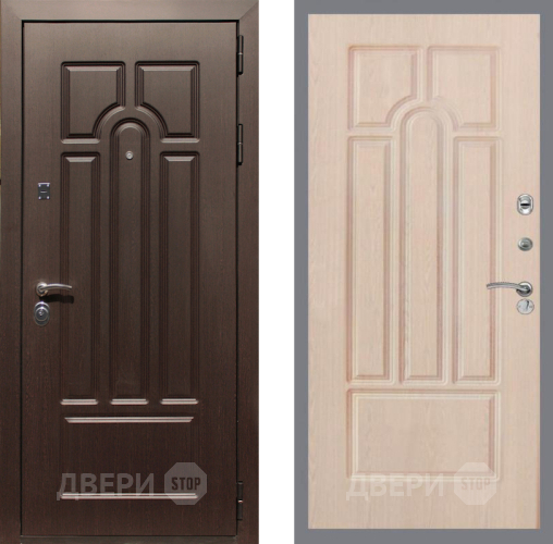 Входная металлическая Дверь Рекс (REX) Эврика FL-58 Беленый дуб в Протвино