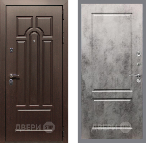 Входная металлическая Дверь Рекс (REX) Эврика FL-117 Бетон темный в Протвино