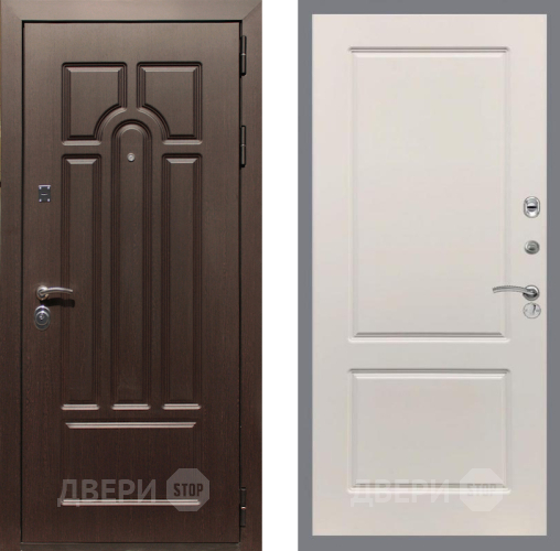 Входная металлическая Дверь Рекс (REX) Эврика FL-117 Шампань в Протвино