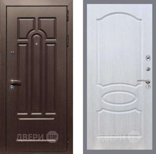 Входная металлическая Дверь Рекс (REX) Эврика FL-128 Лиственница беж в Протвино