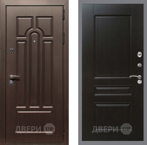 Входная металлическая Дверь Рекс (REX) Эврика FL-243 Венге в Протвино