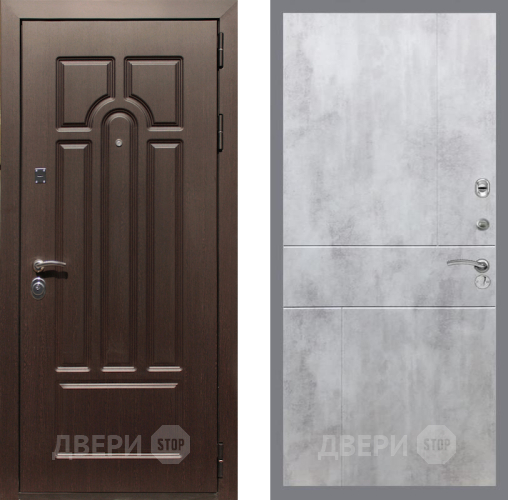 Входная металлическая Дверь Рекс (REX) Эврика FL-290 Бетон светлый в Протвино