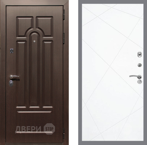 Входная металлическая Дверь Рекс (REX) Эврика FL-291 Силк Сноу в Протвино