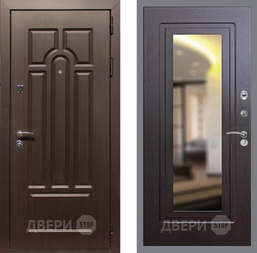 Входная металлическая Дверь Рекс (REX) Эврика FLZ-120 Венге в Протвино