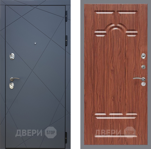 Входная металлическая Дверь Рекс (REX) 13 Силк Титан FL-58 орех тисненый в Протвино