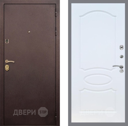 Входная металлическая Дверь Рекс (REX) Лайт 3К FL-128 Белый ясень в Протвино