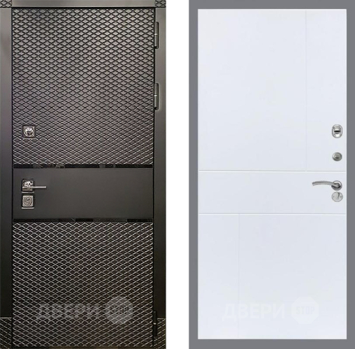 Входная металлическая Дверь Рекс (REX) 15 Черный Кварц FL-290 Силк Сноу в Протвино