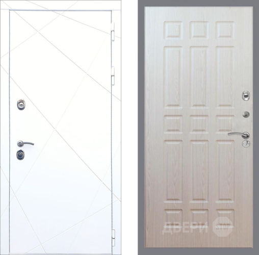 Входная металлическая Дверь Рекс (REX) 13 Силк Сноу FL-33 Беленый дуб в Протвино