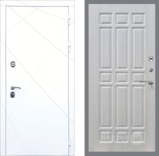 Входная металлическая Дверь Рекс (REX) 13 Силк Сноу FL-33 Лиственница беж в Протвино