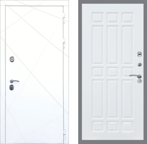 Входная металлическая Дверь Рекс (REX) 13 Силк Сноу FL-33 Силк Сноу в Протвино