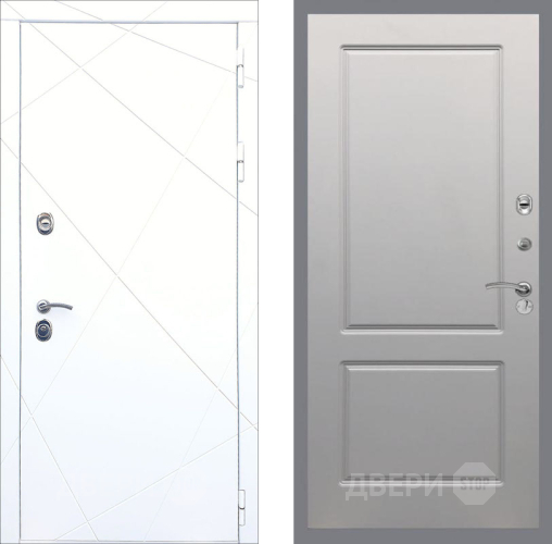 Входная металлическая Дверь Рекс (REX) 13 Силк Сноу FL-117 Грей софт в Протвино