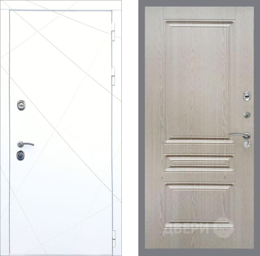 Входная металлическая Дверь Рекс (REX) 13 Силк Сноу FL-243 Беленый дуб в Протвино