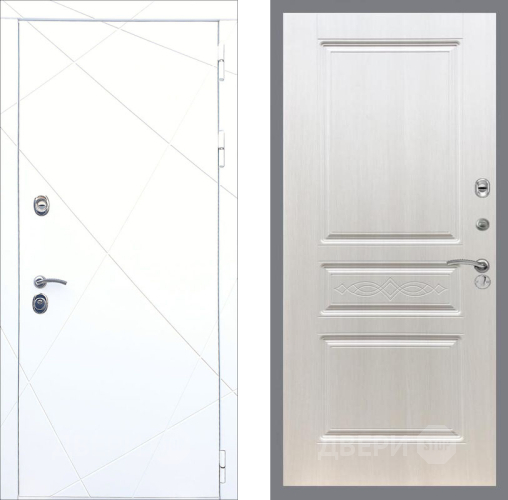 Входная металлическая Дверь Рекс (REX) 13 Силк Сноу FL-243 Лиственница беж в Протвино