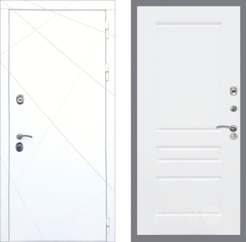 Входная металлическая Дверь Рекс (REX) 13 Силк Сноу FL-243 Силк Сноу в Протвино